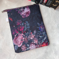 Moody Florals -  Zippered Book Sleeve
