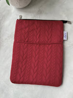 It’s Sweater Weather - Crimson -  Zippered Book Sleeve