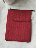 It’s Sweater Weather - Crimson -  Zippered Book Sleeve