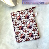 Boho Autumn Floral - Water Resistant Zippered Book Sleeve