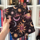 Celestial Suns & Moons -  Zippered Book Sleeve