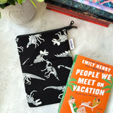 Glow-in-the-dark Dino Bones -  Zippered Book Sleeve