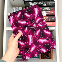 Pink Neon Knives -  Zippered Book Sleeve