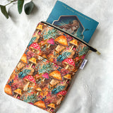 Woodland Shrooms - Water Resistant - Zippered Book Sleeve