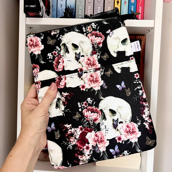 Skulls & Roses -  Zippered Book Sleeve