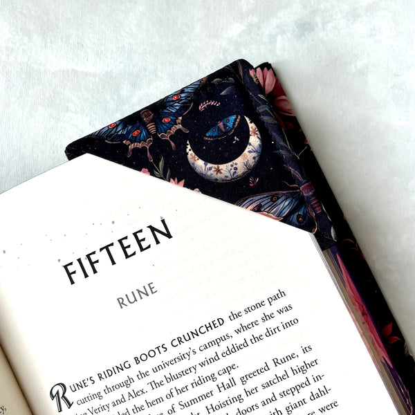 Mystic Moths Fabric Bookmark
