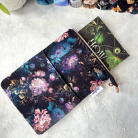 Night Peonies - Zippered Book Sleeve