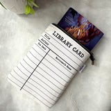 Library Card - Zippered Book Sleeve