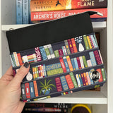 Bookshelf on Dark Grey e-reader Zippered Sleeve