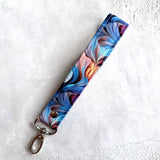 Rainbow Fractals  - Fabric Keychain Wristlet