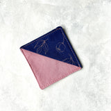 Rose Gold Peonies Fabric Bookmark