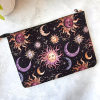 Celestial Suns & Moons Tablet/Laptop Zippered Sleeve
