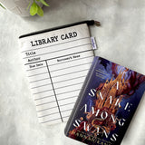 Library Card - Zippered Book Sleeve