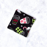 Holiday Hot Drinks Fabric Bookmark