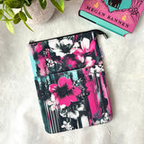 Grungy Floral - Water Resistant Zippered Book Sleeve