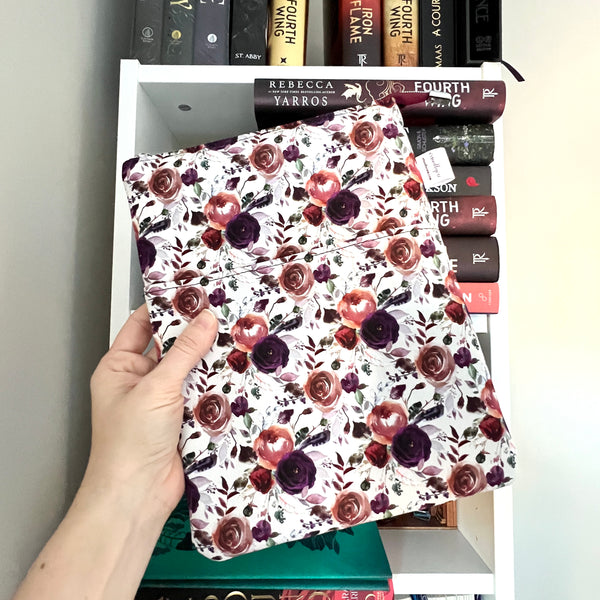 Boho Autumn Floral - Water Resistant Zippered Book Sleeve