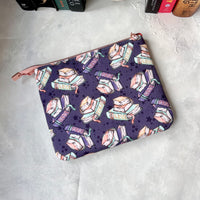 Books on Purple e-reader Zippered Sleeve