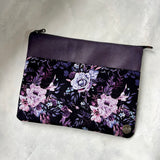 Purple Floral Tablet Zippered Sleeve