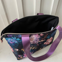 Night Peonies Tote Bag