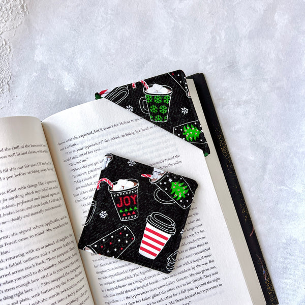 Holiday Hot Drinks Fabric Bookmark