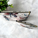 Dragonfly Faux Leather Zipper Pouch
