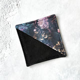 Night Peonies Fabric Bookmark