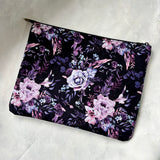 Purple Floral Tablet Zippered Sleeve