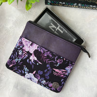 Purple Floral e-reader Zippered Sleeve