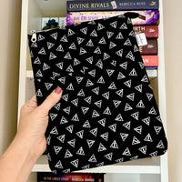 Deathly Hallows silver Harry Potter  -  Zippered Book Sleeve