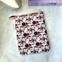 Boho Autumn Floral - Water Resistant Zippered Book Sleeve