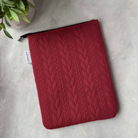 It’s Sweater Weather - Crimson -  Zippered Book Sleeve