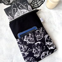 Smoky Skulls -  Zippered Book Sleeve