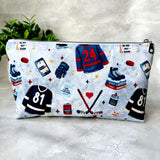 Hockey Romance - First Period - Canvas Zipper Pouch