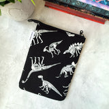 Glow-in-the-dark Dino Bones -  Zippered Book Sleeve