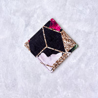 Oversized Geometric Floral Fabric Bookmark