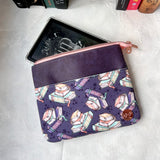 Books on Purple e-reader Zippered Sleeve
