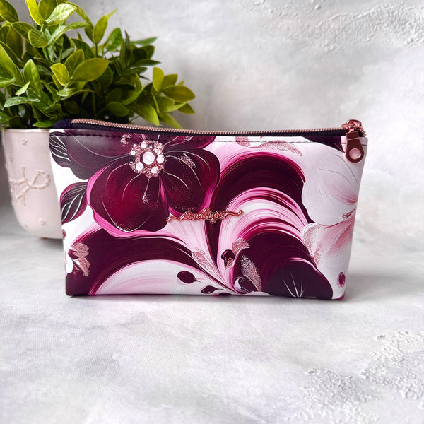 Winona Faux Leather Zipper Pouch