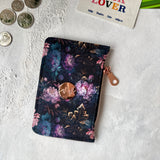 Mini Wallet - Night Peonies