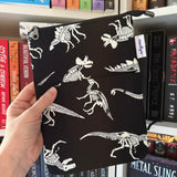 Glow-in-the-dark Dino Bones -  Zippered Book Sleeve