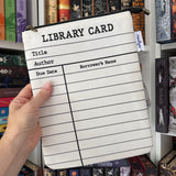 Library Card - Zippered Book Sleeve