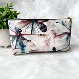 Dragonfly Faux Leather Zipper Pouch