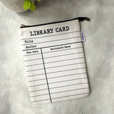 Library Card - Zippered Book Sleeve