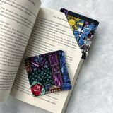 Beauty & the Beast Stained Glass Fabric Bookmark