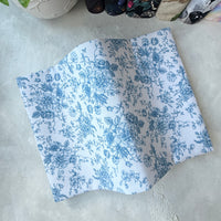 Vintage Blue Floral - Fabric Dust Cover