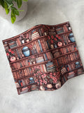 Antique Bookshelf -  Fabric Book Dust Cover