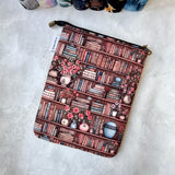 Antique Bookshelf  -  Zippered Book Sleeve