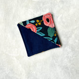 Fuschia Floral Fabric Bookmark