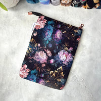 Night Peonies - Zippered Book Sleeve