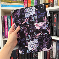 Purple Floral -  Zippered Book Sleeve