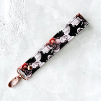Pretty Peony - Fabric Keychain Wristlet